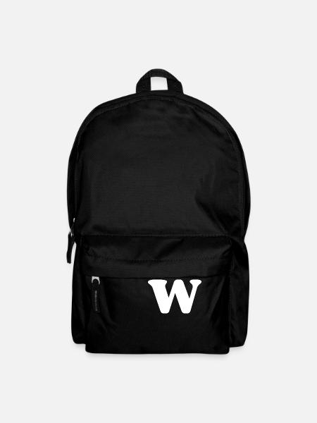 Buchstabe w - Rucksack - Schwarz
