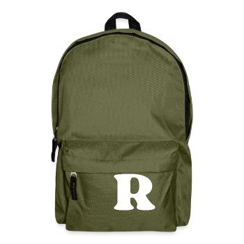 Letter r - Backpack - olive green - Front