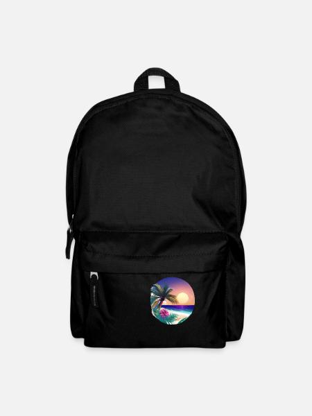 Sommerurlaub Palme Strand Palmen Insel Sonne - Rucksack - Schwarz