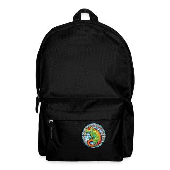 Chameleon Colorful Watercolor Animal Illustration - Backpack - black - Front