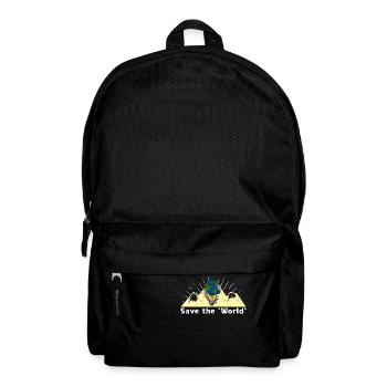 Save the world Umweltschutz Berge Lampe Erde - Rucksack - Schwarz - Vorne