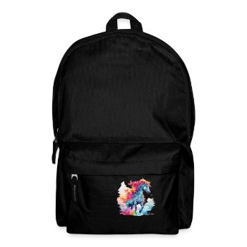 im bunten Galopp - Rucksack - Schwarz - Vorne