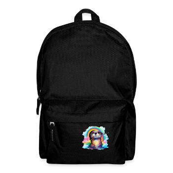 der Otter im Regenbogen - Rucksack - Schwarz - Vorne