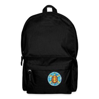 Turtle Colorful Watercolor Animal Pet Illustration - Backpack - black - Front