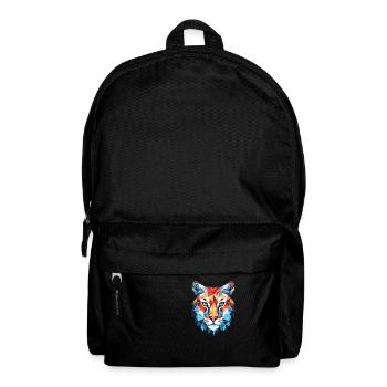 Luchs Bunte Aquarell-Tier-Haustier-Illustration - Rucksack - Schwarz - Vorne
