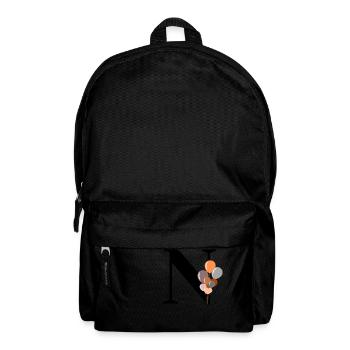 Buchstabe n Geburtstagsballon - Rucksack - Schwarz - Vorne