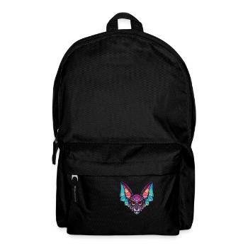 Fledermaus Buntes Aquarell Tier Haustier Illustration - Rucksack - Schwarz - Vorne