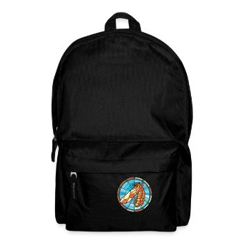 Shrimp Colorful Watercolor Animal Pet Illustration - Backpack - black - Front