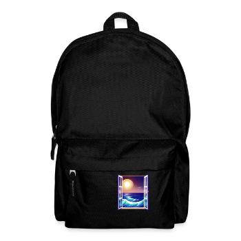 Sommerurlaub Strand Sonne Palme Palmen Insel - Rucksack - Schwarz - Vorne