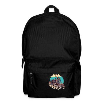 Bahnhof - Rucksack - Schwarz - Vorne