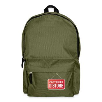 Bitte nicht stören - Rucksack - Olivgrün - Vorne