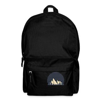 vintage sunset Berge weiß 2 - Rucksack - Schwarz - Vorne