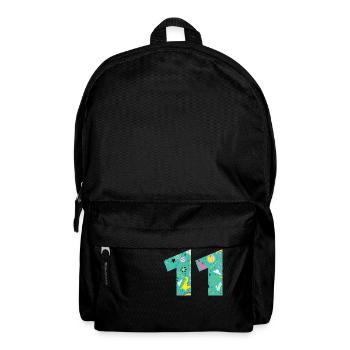Personalisierte 11-Geburtstagsnummer - Rucksack - Schwarz - Vorne