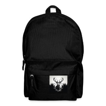 Schwarz Weiß Hirsch - Rucksack - Schwarz - Vorne