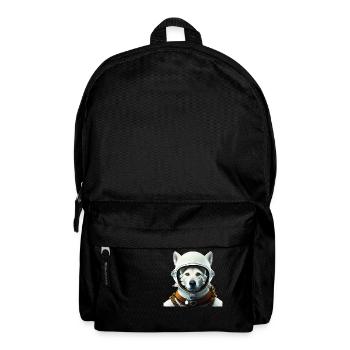 Weißer Schäferhund als Astronaut - Rucksack - Schwarz - Vorne