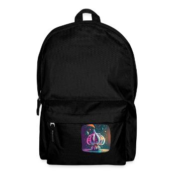 Garlic alien in space futuristic - Backpack - black - Front