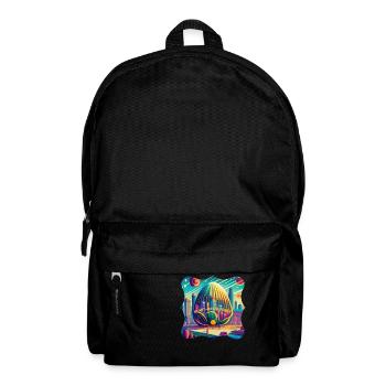Futuristic cabbage city plant based power - Backpack - black - Front