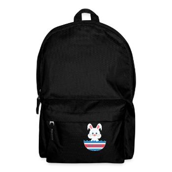 A cute easter egg bunny - Backpack - black - Front