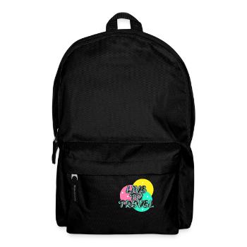 Lebe, um zu reisen - Rucksack - Schwarz - Vorne