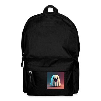 Joyeux Halloween mignon fantôme langue effrayante drôle - Sac à dos - noir - Devant
