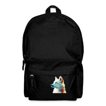 Malerei zum Anziehen: Unser Schäferhund-Portrait - Rucksack - Schwarz - Vorne