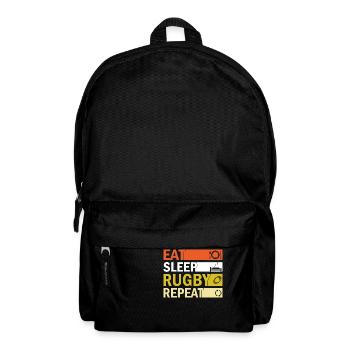 Eat Sleep Rugby Repeat - Sac à dos - noir - Devant