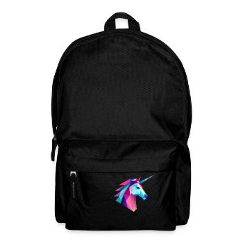 Unicorn Low Poly Logo Design - Backpack - black - Front