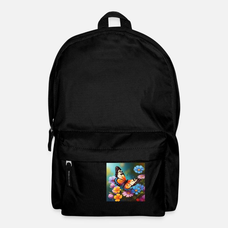 Afrikanischer Schmetterling - Rucksack - Schwarz