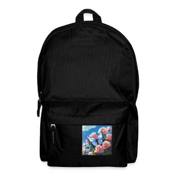 Papillon bleu - Sac à dos - noir - Devant
