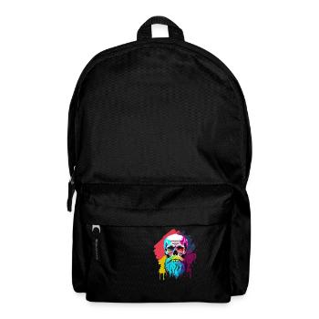 Totenkopf Hipster Farbe - Rucksack - Schwarz - Vorne