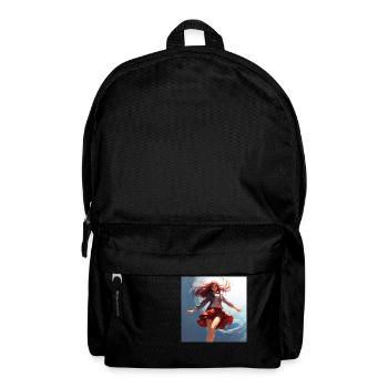 Süßens Anime Girl, floating, short skirt - Backpack - black - Front