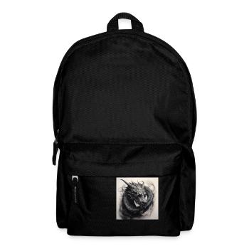 Drache bietet Schutz und Kraft - Rucksack - Schwarz - Vorne