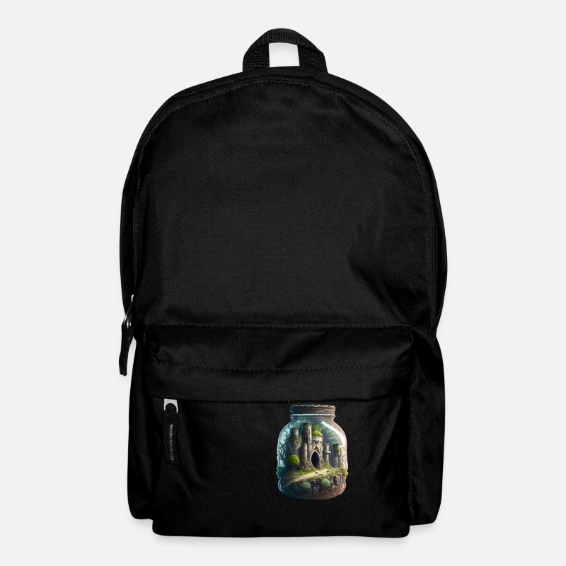 Ein altes Schloss im Glas - Rucksack - Schwarz