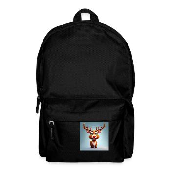 niedliche rote nase rentier weihnachtliche weihnachtsstimmung - Rucksack - Schwarz - Vorne