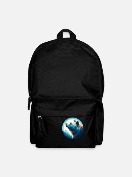 Polygon Bär eisbär im polygon geometrischen stil - Rucksack - Schwarz