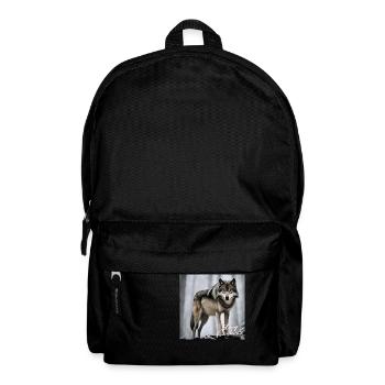 Stay Fearless - Wolf Design - Rucksack - Schwarz - Vorne