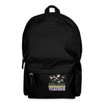 Kindergärtnerin Blume Groovy Teacher Zurück Zur - Rucksack - Schwarz - Vorne