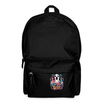 Halloween: Gespenst-Design mit lustigem Spruch - Rucksack - Schwarz - Vorne