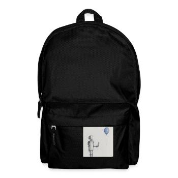 Roboter Luftballon - Rucksack - Schwarz - Vorne