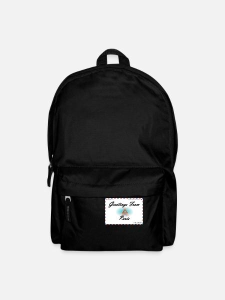 Souvenir-Postkarte von Paris - Rucksack - Schwarz