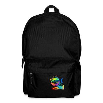 Fisch Farbe - Rucksack - Schwarz - Vorne