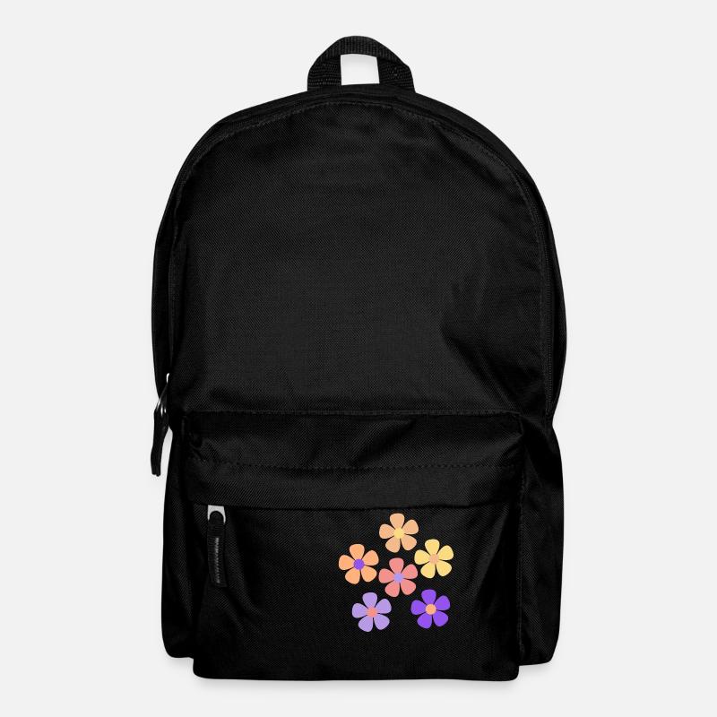 Blumen - Rucksack - Schwarz