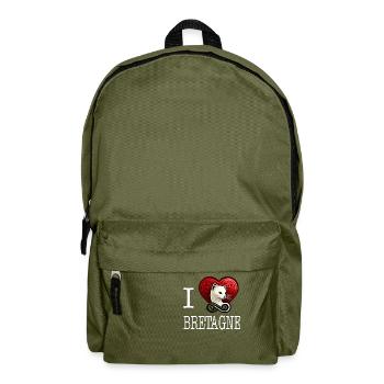 I Love Bretagne Hermine Charmante Light - Backpack - olive green - Front