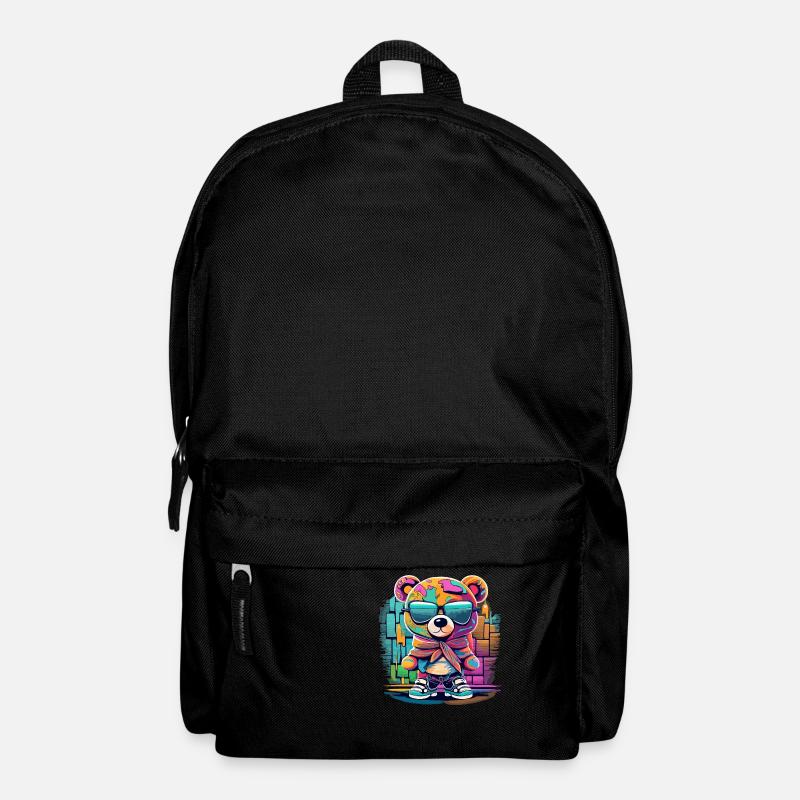 Ours en peluche Grafitti - Sac à dos - noir