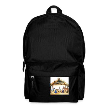 Weihnachtsgeschichte Nachbildung KrippeWeihnachten - Rucksack - Schwarz - Vorne