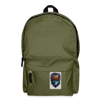 Pumpkin Fear Creepy Gruesome Dark - Backpack - olive green - Front