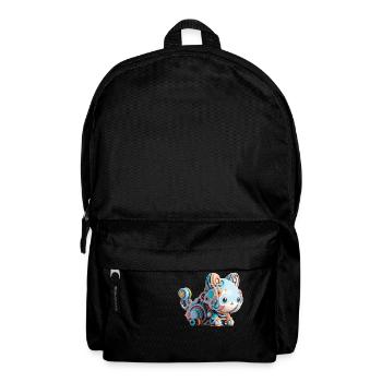 Colorful Abstract Robot Cat - Backpack - black - Front