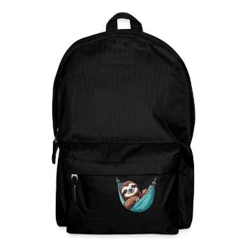 Sloth sleeping in hammock pajamas - Backpack - black - Front