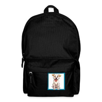 Chien de dessin animé 5 - Sac à dos - noir - Devant