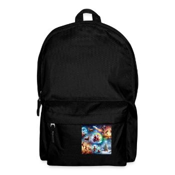 Christmas Midnight Mass Gifts Christmas Tree Santa Claus - Backpack - black - Front